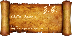 Zám Gazsó névjegykártya